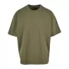 Tee-shirt urbain lourd, coupe large oversize, col rond, épaules tombantes, 300 g/m²