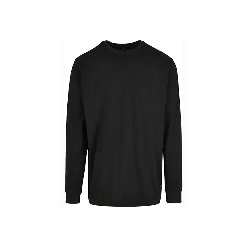 T-shirt homme bio manches longues, poignets côtelés, col rond, 180 g/m²