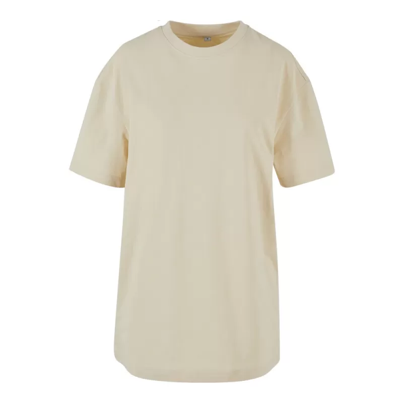 Tee-shirt oversize femme en coton doux col rond, manches courtes, 220 g/m²