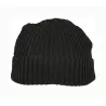 Bonnet tricoté uni en polyester recyclé, bord extra-large