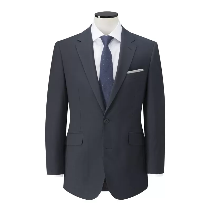 Veste de costume homme contemporaine 2 boutons, doublée, 270 g/m²