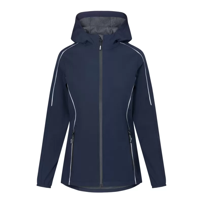 Veste softshell 3 couches légère femme à capuche, imperméable, respirante, 260 g/m²