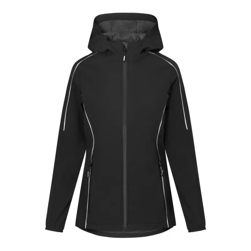 Veste softshell 3 couches légère femme à capuche, imperméable, respirante, 260 g/m²
