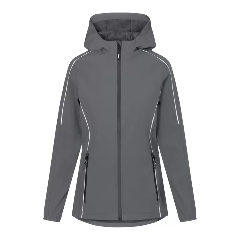 Veste softshell 3 couches légère femme à capuche, imperméable, respirante, 260 g/m²