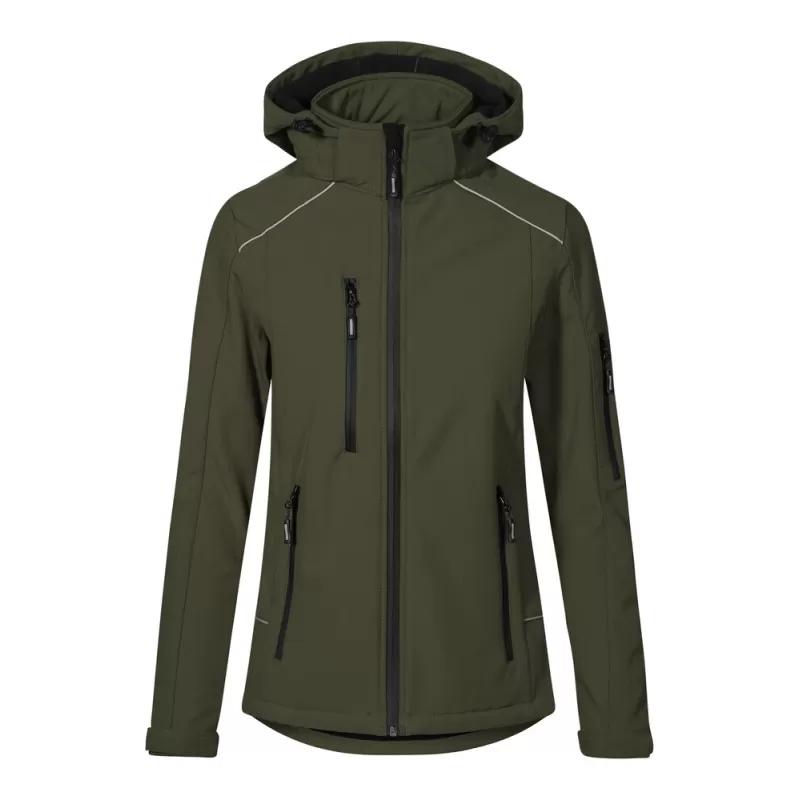 Veste softshell chaude pour femme à capuche, imperméable et respirante, 440 g/m²