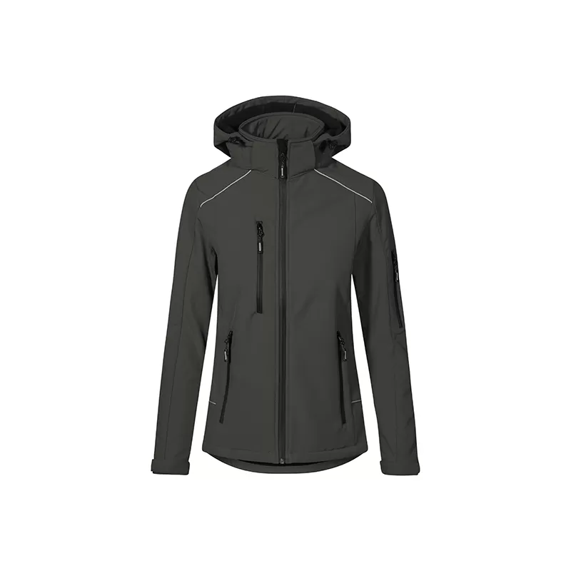 Veste softshell chaude pour femme à capuche, imperméable et respirante, 440 g/m²