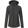 Veste softshell chaude pour femme à capuche, imperméable et respirante, 440 g/m²