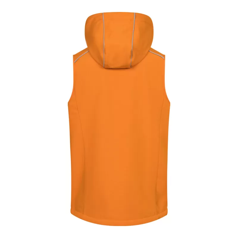 Bodywarmer homme softshell avec capuche, poches zippées, 310 g/m²