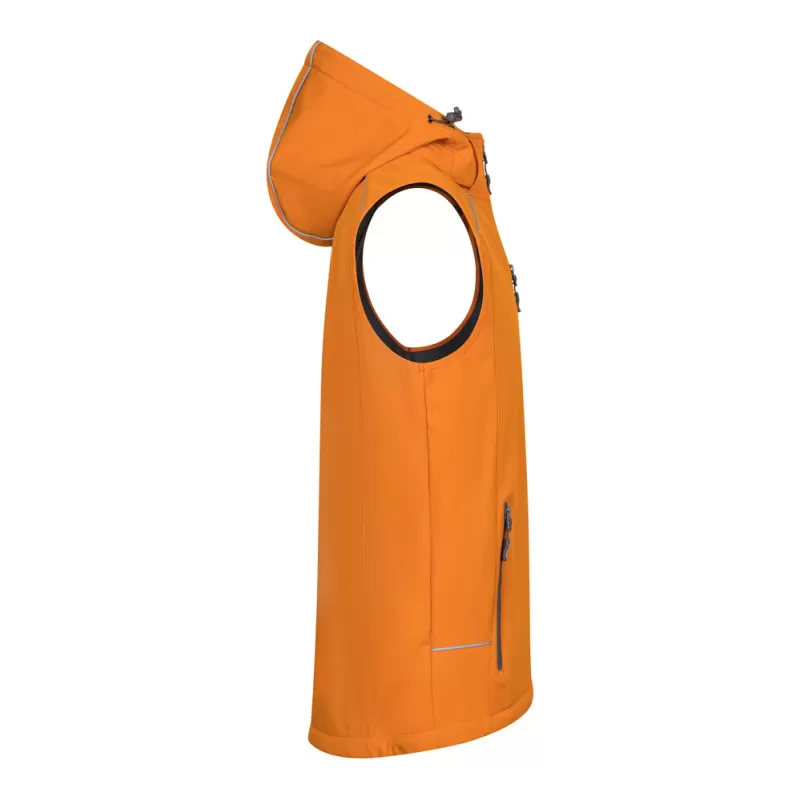 Bodywarmer homme softshell avec capuche, poches zippées, 310 g/m²