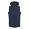 Bodywarmer homme softshell avec capuche, poches zippées, 310 g/m²