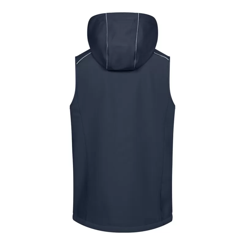 Bodywarmer homme softshell avec capuche, poches zippées, 310 g/m²