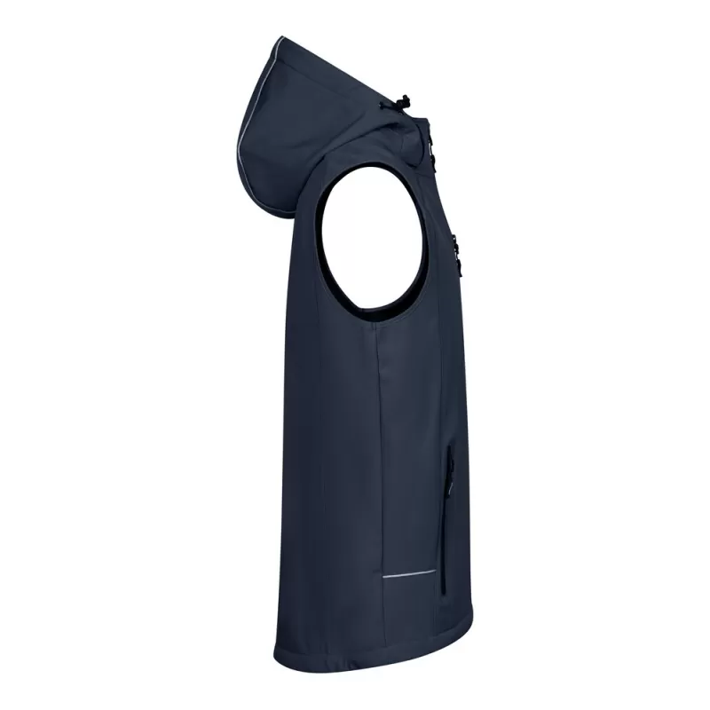 Bodywarmer homme softshell avec capuche, poches zippées, 310 g/m²