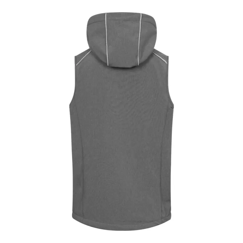 Bodywarmer homme softshell avec capuche, poches zippées, 310 g/m²