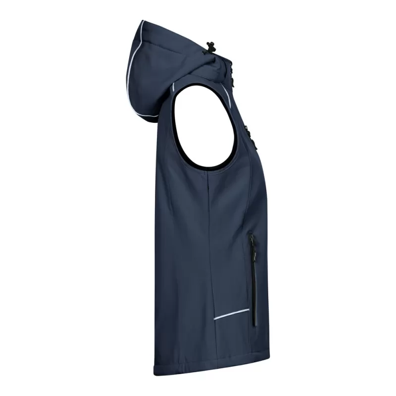 Bodywarmer femme softshell avec capuche, poches zippées, 310 g/m²