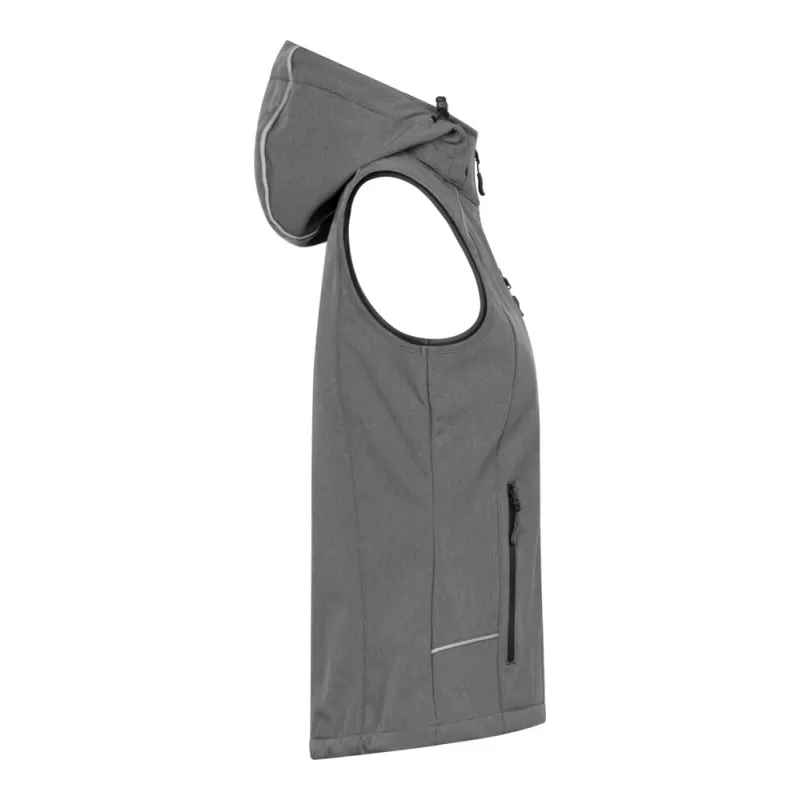 Bodywarmer femme softshell avec capuche, poches zippées, 310 g/m²