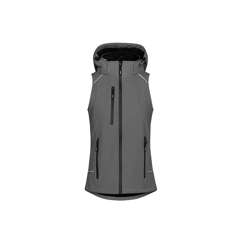 Bodywarmer femme softshell avec capuche, poches zippées, 310 g/m²