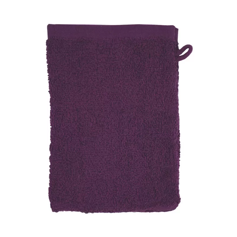 Gant de toilette en coton, boucle de suspension, 500 g/m²