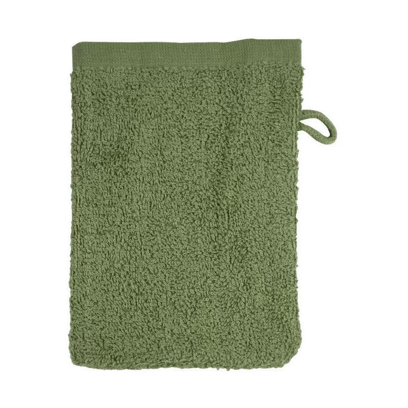 Gant de toilette en coton, boucle de suspension, 500 g/m²