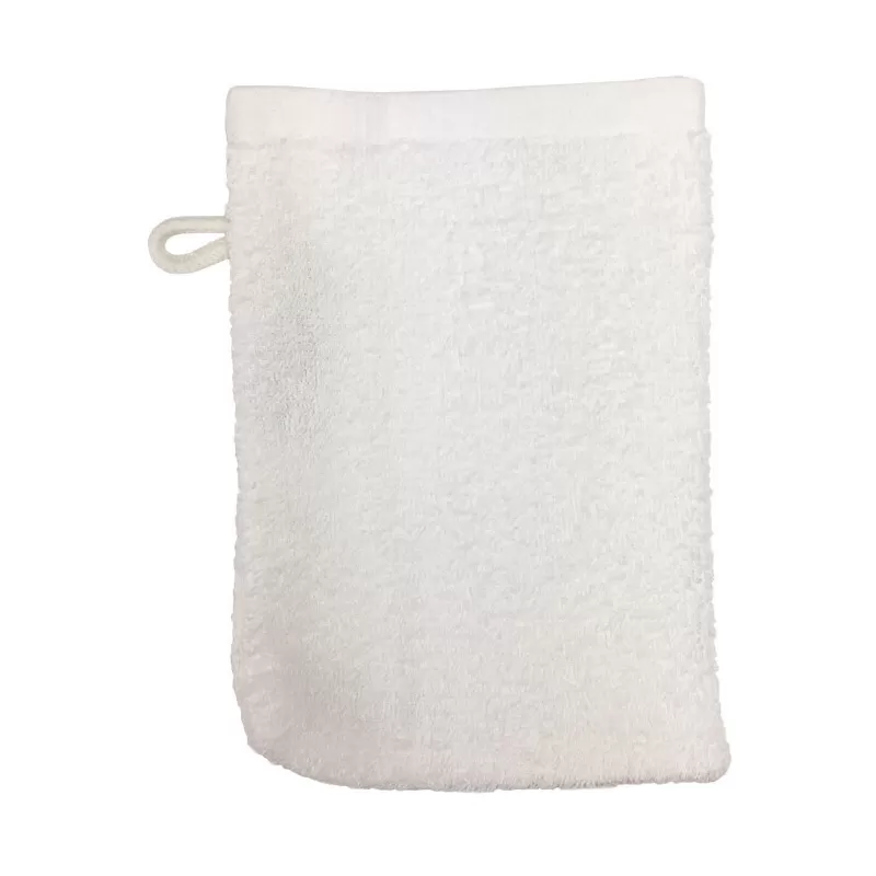 Gant de toilette en coton, boucle de suspension, 500 g/m²