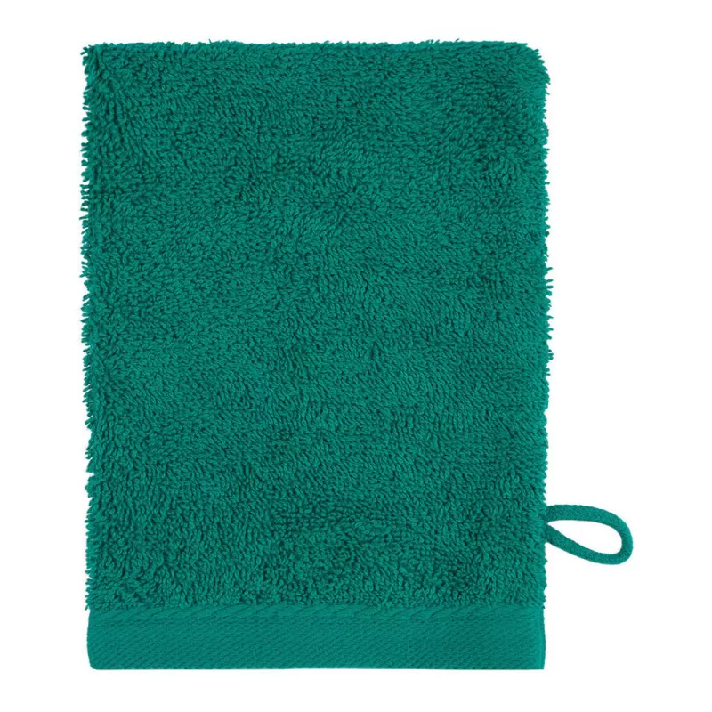 Gant de toilette en coton, boucle de suspension, 500 g/m²