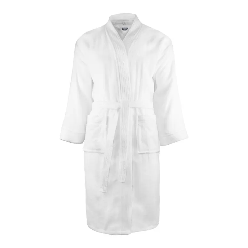 Peignoir classique en coton peigné, absorption élevée, 340 g/m²