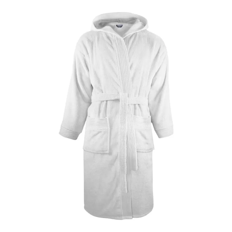 Peignoir à capuche en coton doux absorbant, 2 poches, 420 g/m²