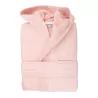 Peignoir à capuche en velours, intérieur en coton éponge séchage rapide, 450 g/m²