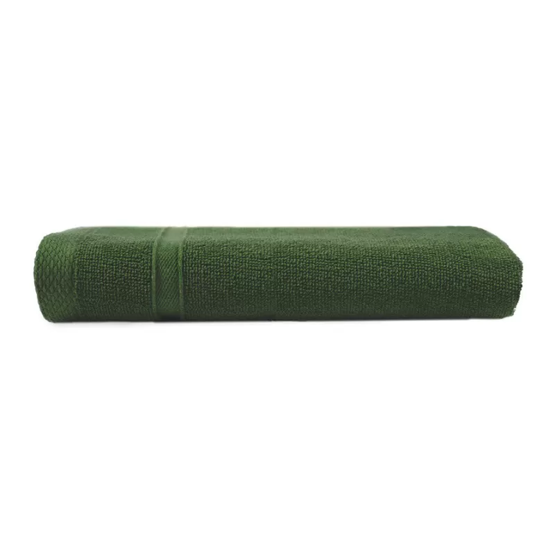 Serviette de bain en coton et polyester recyclé, format 70 x 140 cm, 450 g/m²