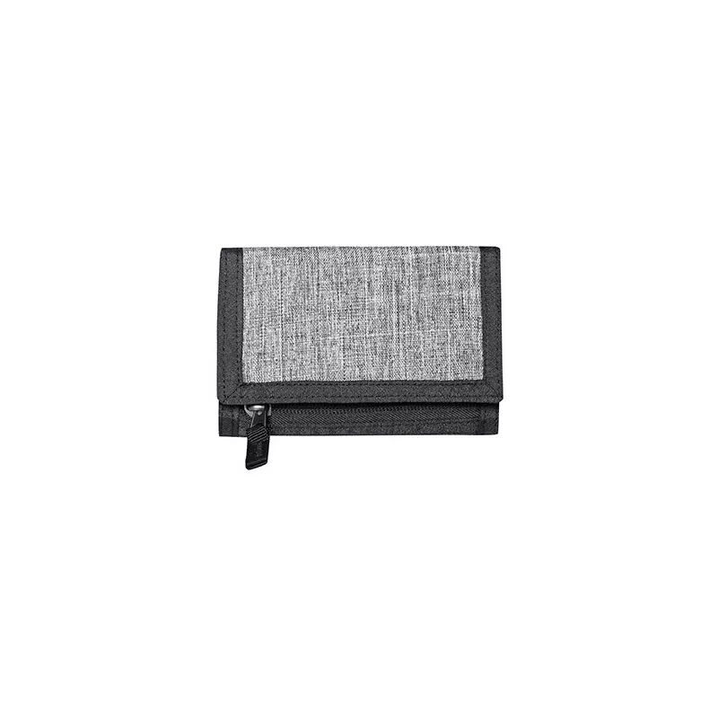 Porte-monnaie en polyester 600D gris nuancé, 3 poches pour cartes
