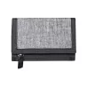 Porte-monnaie en polyester 600D gris nuancé, 3 poches pour cartes