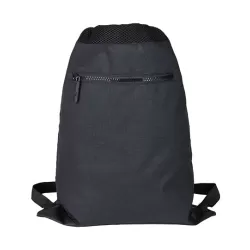 Sac à cordon coulissant indéchirable noir nuancé, compartiment principal sécurisé