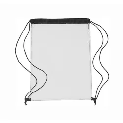 Sac a dos transparent PVC cordon serrage passepoils couleur
