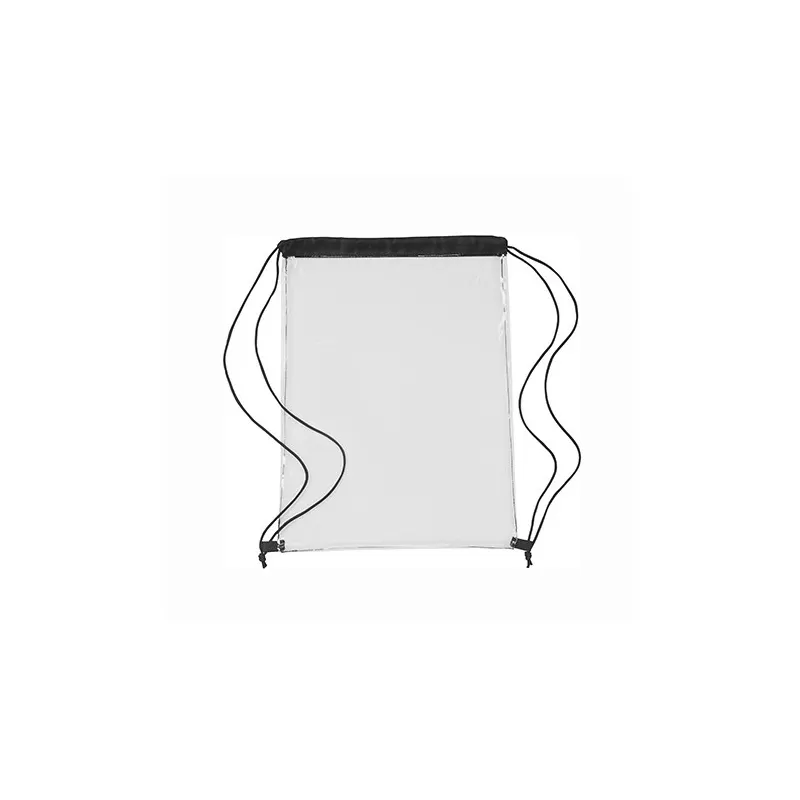 Sac a dos transparent PVC cordon serrage passepoils couleur