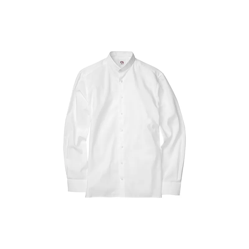 Chemise homme, coton/polyester/élastoléfine, coupe cintrée, manches longues, 125 g/m²