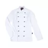 Veste de cuisine femme, coton/polyester, coupe droite, manches longues, 215 g/m²
