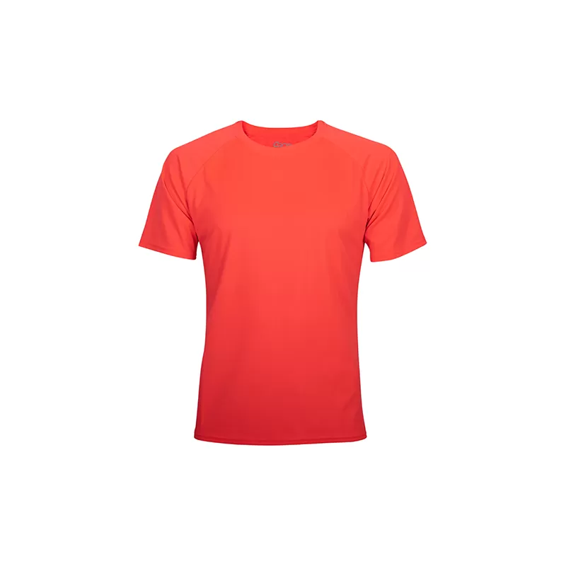 T-shirt de sport homme manches raglan en micro-polyester respirant, coupe ajustée, 135 g/m²