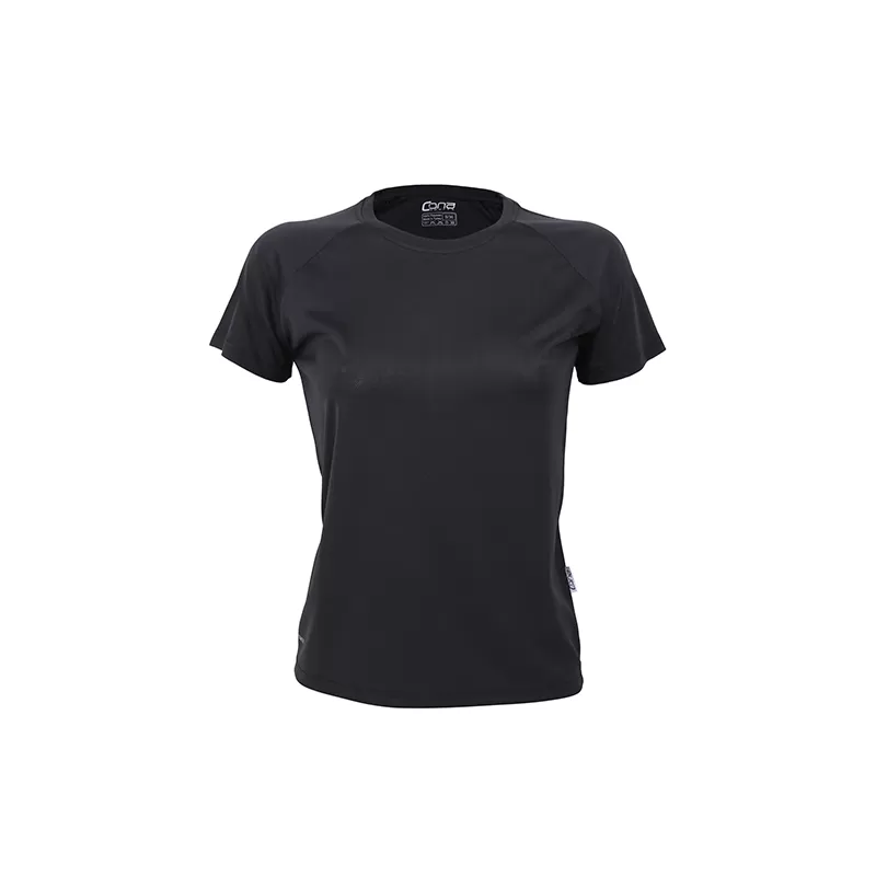 T-shirt de sport femme manches raglan en micro-polyester respirant, coupe ajustée, 135 g/m²