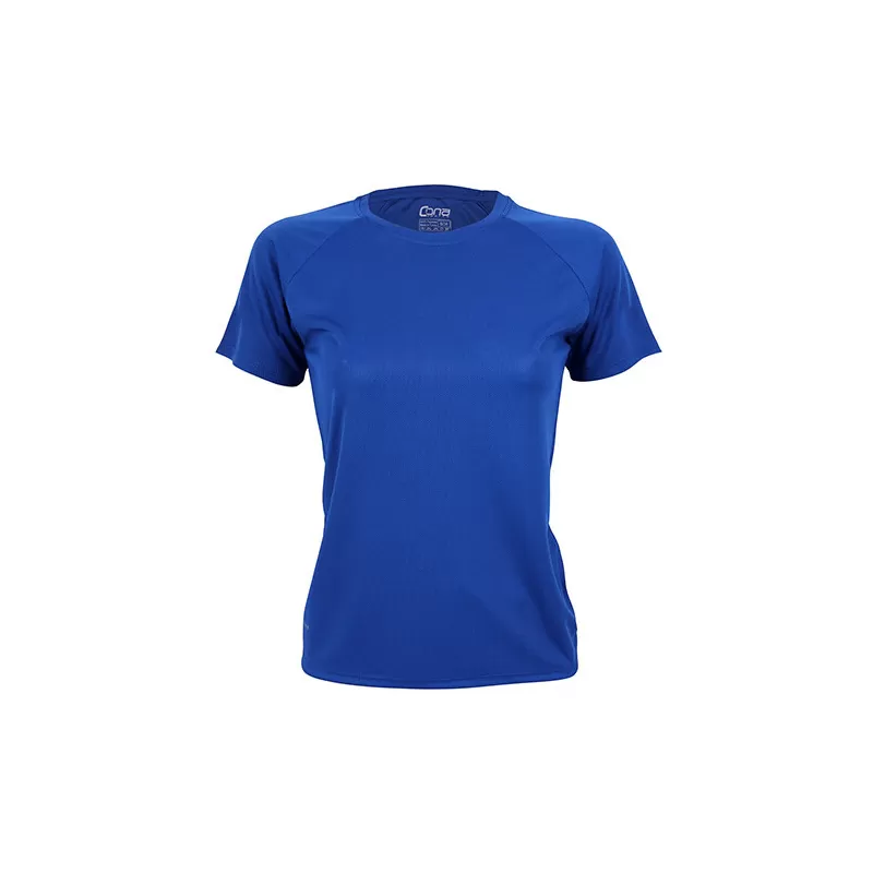 T-shirt de sport femme manches raglan en micro-polyester respirant, coupe ajustée, 135 g/m²