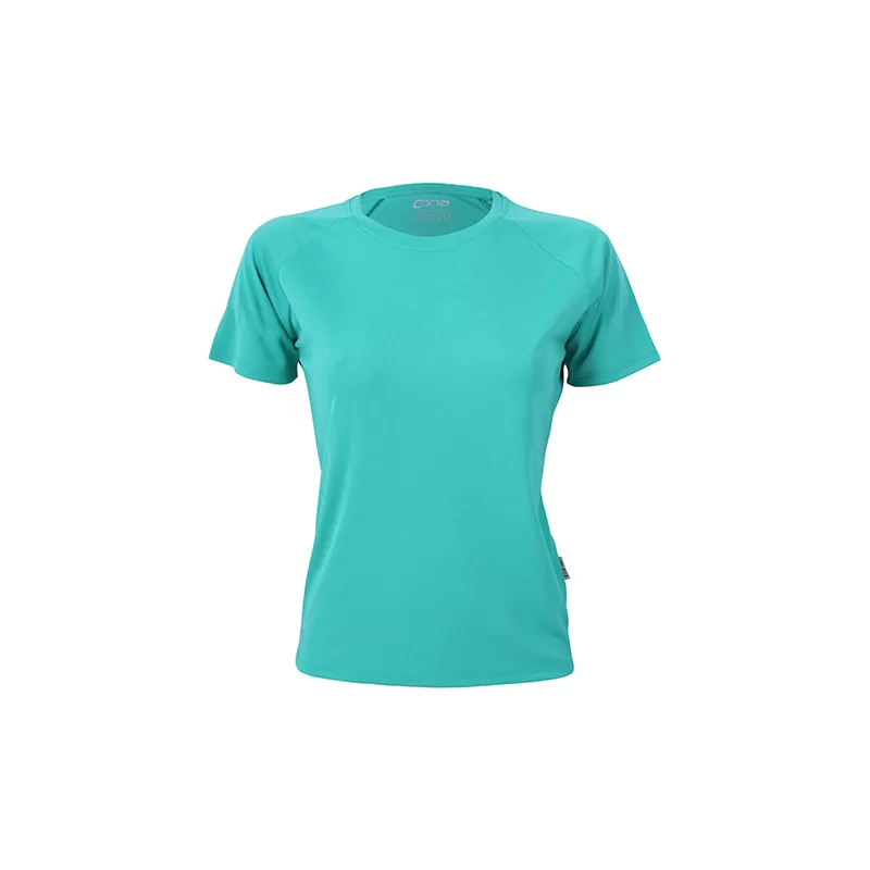 T-shirt de sport femme manches raglan en micro-polyester respirant, coupe ajustée, 135 g/m²
