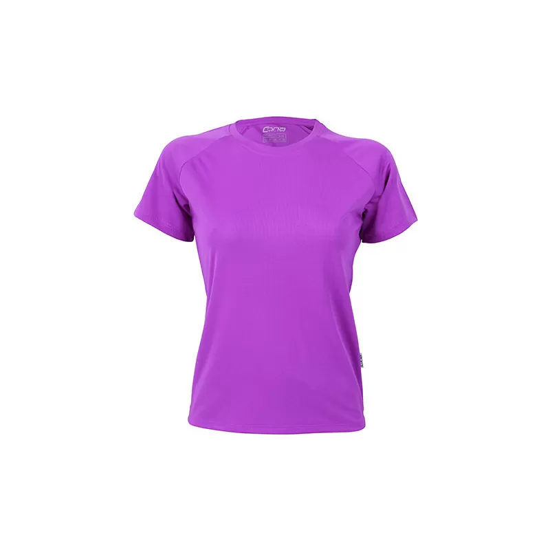 T-shirt de sport femme manches raglan en micro-polyester respirant, coupe ajustée, 135 g/m²