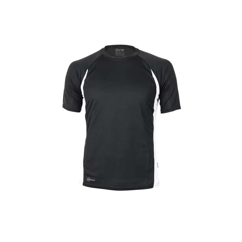 T-shirt de sport manches courtes micropolyester léger, coupe ajustée, manches raglan, 135 g/m²