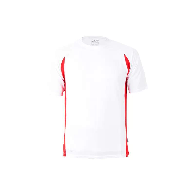 T-shirt de sport manches courtes micropolyester léger, coupe ajustée, manches raglan, 135 g/m²
