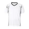 T-shirt de sport bicolore col V en micropolyester respirant et léger, manches raglan, 135 g/m²
