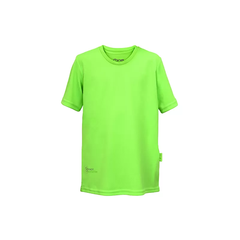 T-shirt de sport enfant en micro-polyester respirant, coupe ajustée, manches montées, 135 g/m²