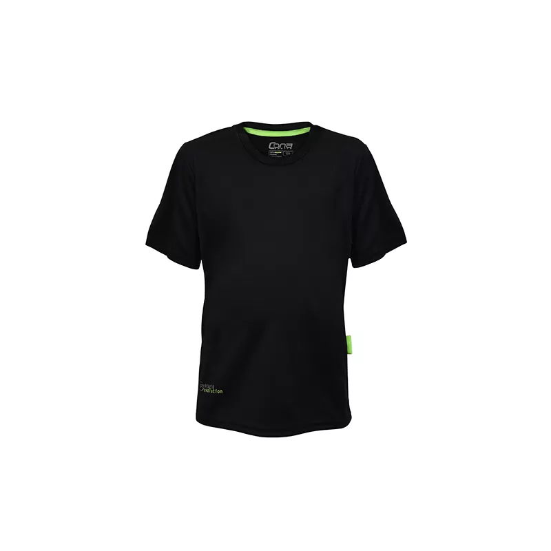 T-shirt de sport enfant en micro-polyester respirant, coupe ajustée, manches montées, 135 g/m²