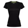 T-shirt de sport femme en micro-polyester respirant, coupe ajustée, manches montées, 135 g/m²