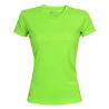 T-shirt de sport femme en micro-polyester respirant, coupe ajustée, manches montées, 135 g/m²