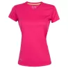 T-shirt de sport femme en micro-polyester respirant, coupe ajustée, manches montées, 135 g/m²