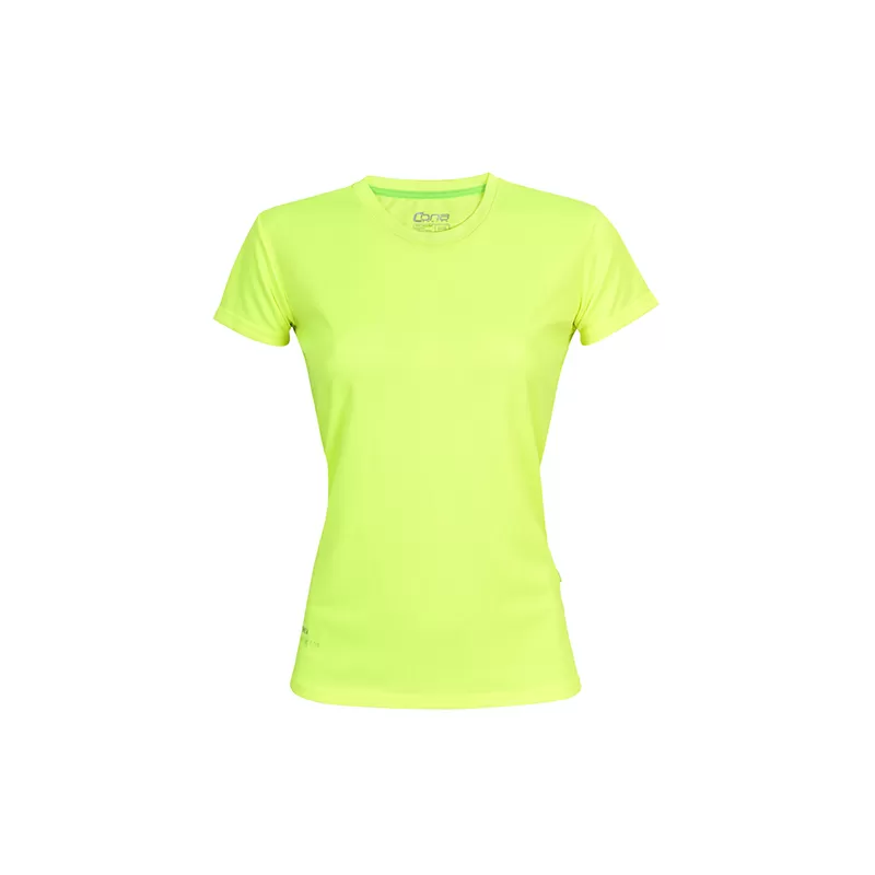 T-shirt de sport femme en micro-polyester respirant, coupe ajustée, manches montées, 135 g/m²