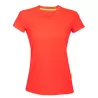 T-shirt de sport femme en micro-polyester respirant, coupe ajustée, manches montées, 135 g/m²